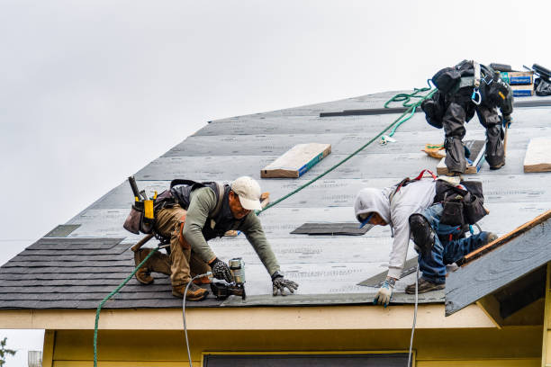 Professional Roof Installation technician working in Shortsville, NY